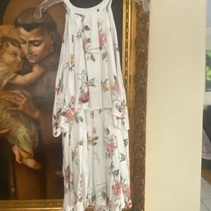Lulu's White Floral Dress